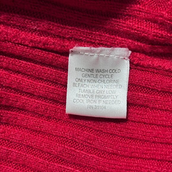 Kim Rogers Red Cable Knit Sleeveless Sweater Tank Top L Soft Acrylic Knit - Picture 5 of 7